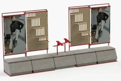 Visualizaciones de la propuesta · Flexi · Concepto de tienda