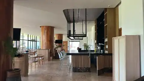Bar y recepción · Hotel Mundo Maya Calakmul