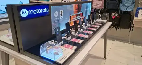 Exhibición en puntos de venta · Motorola